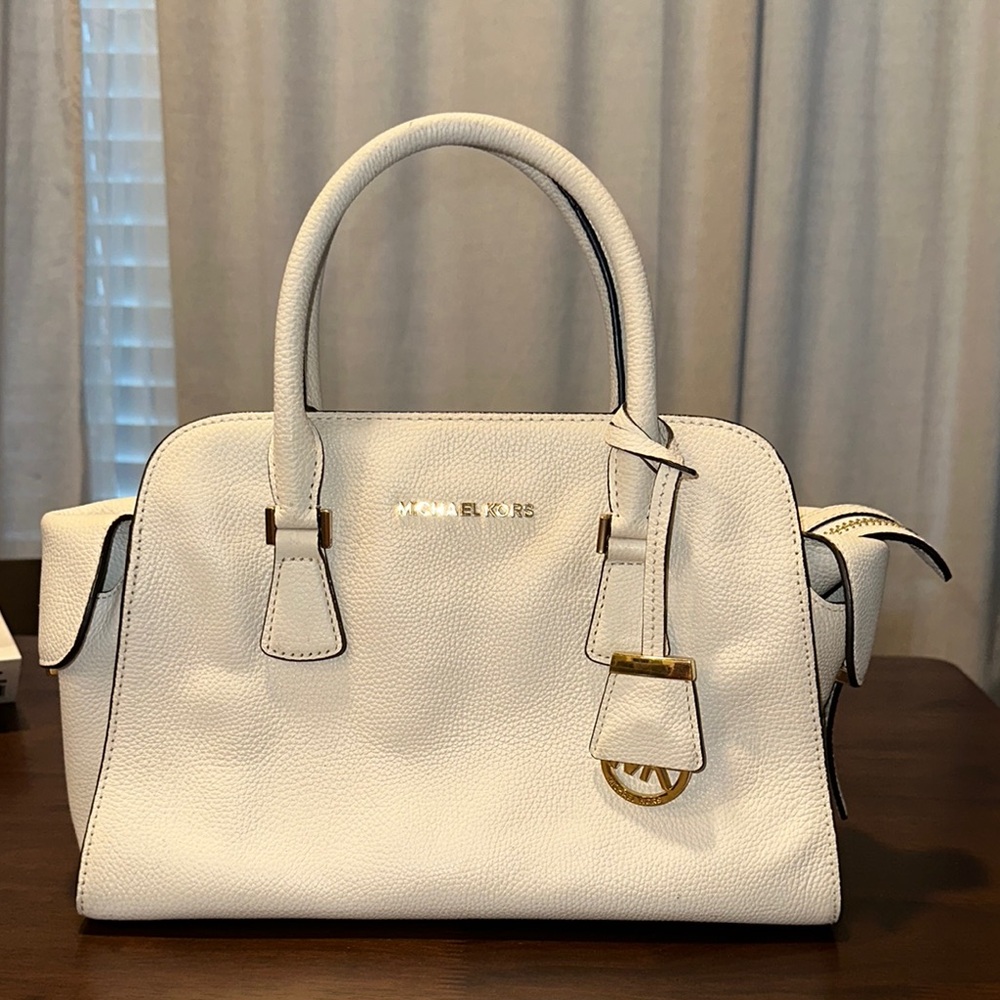 Michael Kors White Harper Satchel